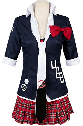 Product Cover Danganronpa Women's Jacket Coat Tie Top Skirt Unfirom Junko Enoshima Cosplay Costume