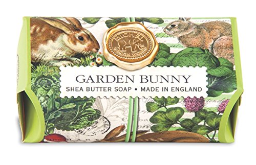 Product Cover Michel Design Works Oversized Triple Milled Bath Soap Bar, Large, Garden Bunny, 8.7 Ounce