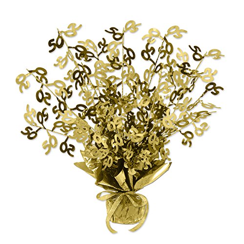 Product Cover Beistle Gold 50 Gleam 'N Burst Centerpiece, 15-Inch, Gold