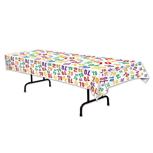 Product Cover Beistle 70 Tablecover, 54 by 108-Inch, Multicolor