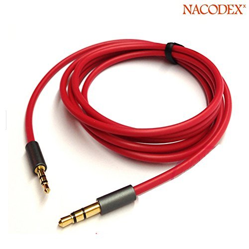 Product Cover Nacodex [ Male to Male ] 2.5mm Male to 3.5mm Male Audio Adapter Cable Work with Car AUX Male to Male for the Record Line Gps Navigation [100cm]