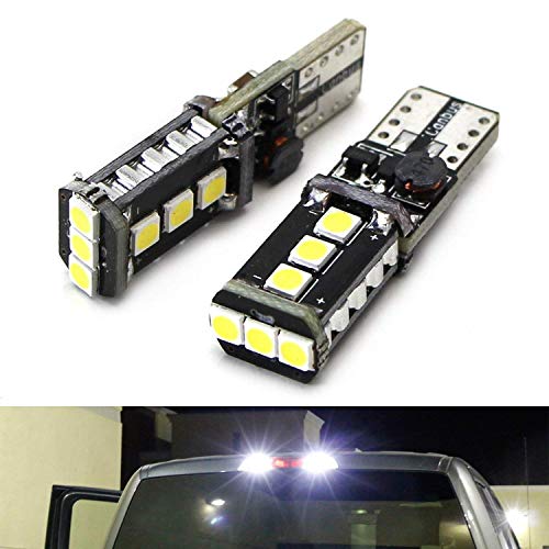 Product Cover iJDMTOY (2) Xenon White High Power 9-SMD 906 912 920 921 T15 LED Replacement Bulbs For Chevrolet Dodge Ford GMC Honda Nissan Toyota Truck 3rd Brake Lamp Cargo Lights