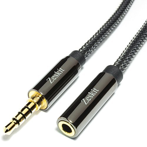 Product Cover Zeskit 6' Premium Audio Cable - 3.5mm, Braided Nylon Stereo Audio Cable (Male to Female)