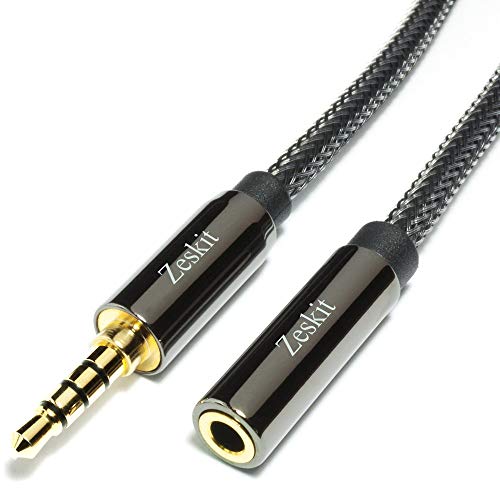 Product Cover Zeskit 12' Premium Audio Cable - 3.5mm, Braided Nylon Stereo Audio Cable (Male to Female)