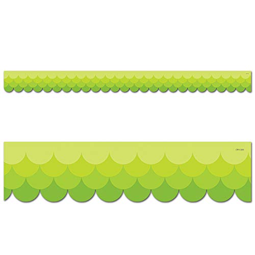 Product Cover Creative Teaching Press Ombre Lime Green Scallops Borders (0181)
