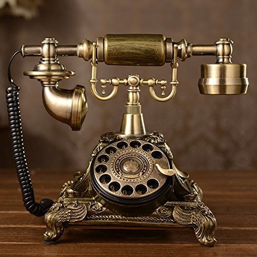 Product Cover XICHEN Resin imitation copper Vintage STYLE ROTARY Retro old fashioned Rotary Dial Home and office Telephone