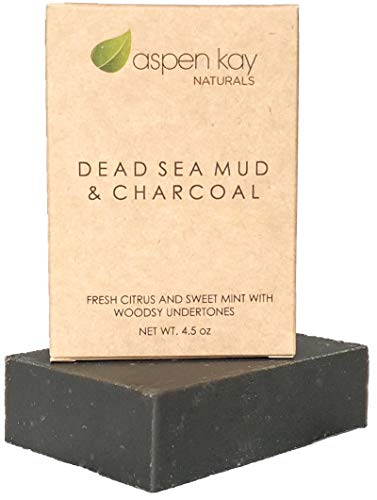 Product Cover Dead Sea Mud Soap Bar Natural & Organic Ingredients. With Activated Charcoal & Therapeutic Grade Essential Oils. Face Soap or Body Soap. For Men, Women & Teens. Chemical Free. 4.5 oz Bar
