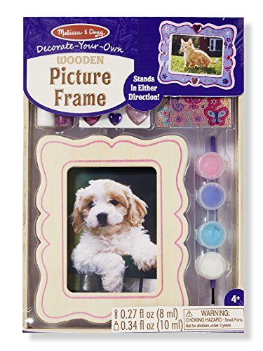 Product Cover Melissa & Doug Decorate-Your-Own Wooden Picture Frame Craft Kit (fits 3.25 x 4.5 inch picture)