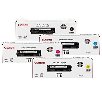 Product Cover Canon 118 Toner Cartridge Bundle for imageCLASS MF8350/MF8580 Color Laser Printer / Black / Cyan / Magenta / Yellow