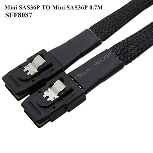 Product Cover CableDeconn 0.7M Internal Mini SAS 36-Pin to SFF-8087 Cable - Black