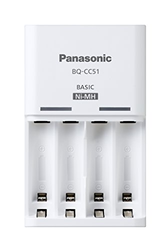 Product Cover Panasonic eneloop Basic 4 Slot Charger for Ni-MH Rechargeable Battery (with 2 LED Indicators)- BQ-CC51E/B.