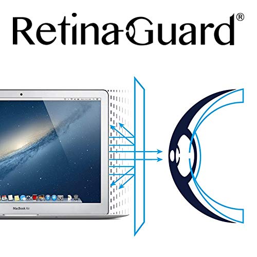 Product Cover RetinaGuard Macbook Air, Pro 13 Inch Anti Blue Light Screen Protector (Transparent), SGS and Intertek Tested, Blocks Excessive Harmful Blue Light, Reduce Eye Fatigue and Eye Strain