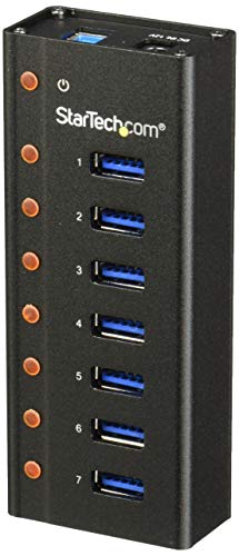 Product Cover StarTech.com 7 Port USB 3.0 Hub (5 Gbps) - Metal Enclosure - Desktop or Wall Mountable - Rugged & industrial Powered USB Expander and Splitter Hub (ST7300U3M)