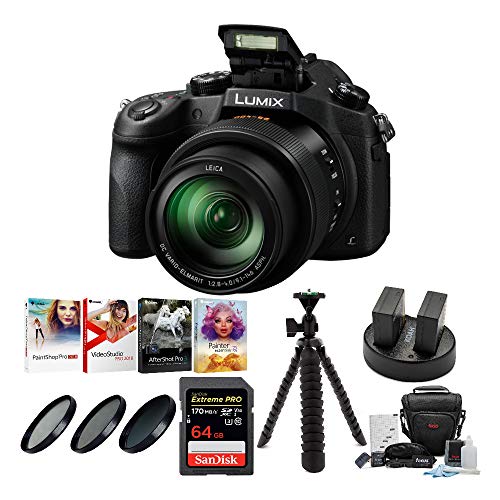Product Cover Panasonic LUMIX DMC-FZ1000 16X Long Zoom Digital Camera (Black) with 64GB Deluxe Accessory Bundle