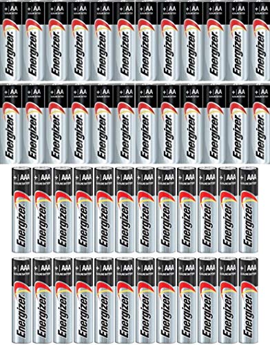 Product Cover COMBO 24x AA + 24x AAA Energizer Max Alkaline E91/E92 Batteries Made in USA Exp. 2023 or later ((Bulk Packaging) by Energizer