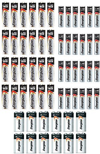 Product Cover COMBO 24x AA + 24x AAA + 12x 9v Energizer Max Alkaline E91/E92/E522 Batteries Made in USA Exp. 2023 or later for AA and AAA ((Bulk Packaging), and 5 years shelf life for 9v Batteries