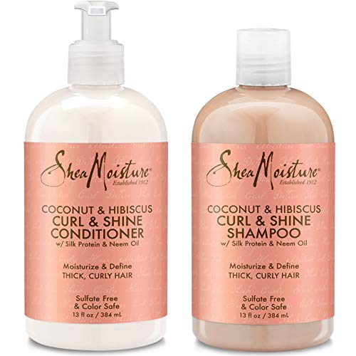 Product Cover Shea Moisture Coconut & Hibiscus Curl & Shine Shampoo and Conditioner Set