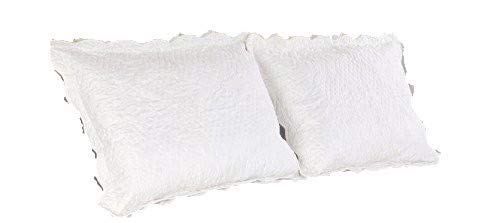 Product Cover ALL FOR YOU 2-Piece Embroidered Quilted Pillow Shams-Standard Size (White)