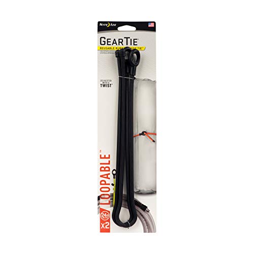 Product Cover Nite Ize GLL24-01-2R6 Gear Loopable Twist Tie, 24-Inch (2-Pack), Black