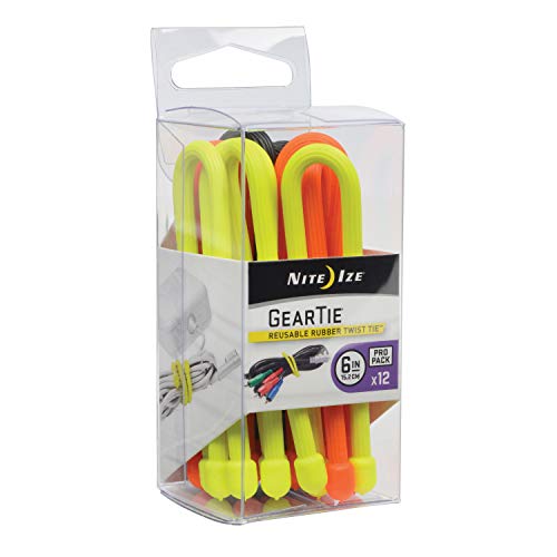 Product Cover Nite Ize Gear Tie ProPack Reusable Rubber Twist Tie, 6-Inch, Assorted