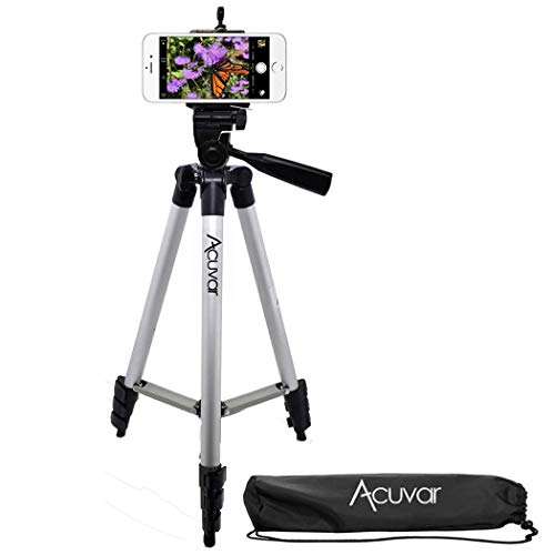 Product Cover eCostConnection 50 Inch Aluminum Camera Tripod with Universal Smartphone Mount for ALL Smartphones + an eCostConnection Microfiber Cloth