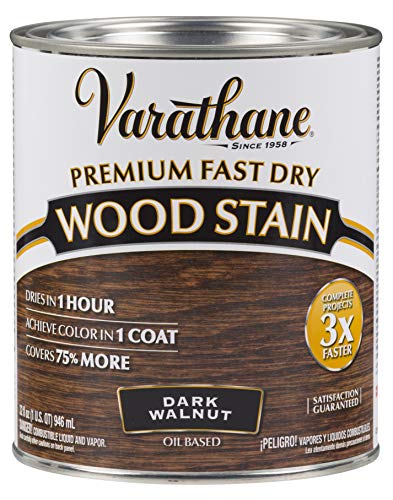 Product Cover Rust-Oleum Varathane Premium Fast Dry Wood Stain for Interior Wood Surface (946 ml | Color: Dark Walnut | Oil-Based)