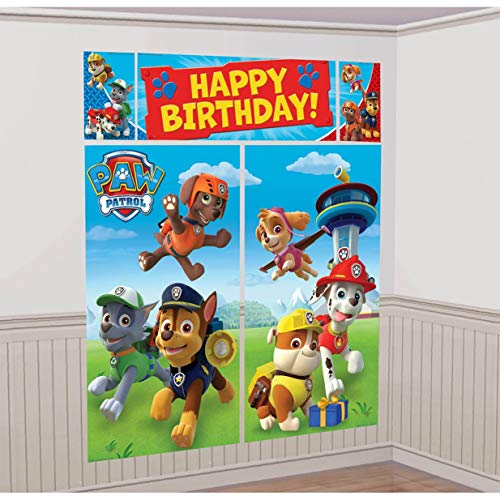 Product Cover American Greetings Nickelodeon, Paw Patrol Scene Setter Wall Decorations, 5-Count