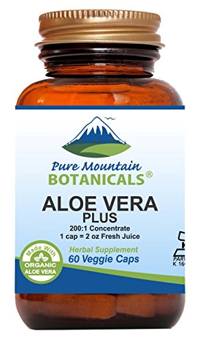 Product Cover Aloe Vera Plus Capsules. 200:1 Extract. Kosher Organic Dried Aloe Vera Gel, Marshmallow Root, Slippery Elm