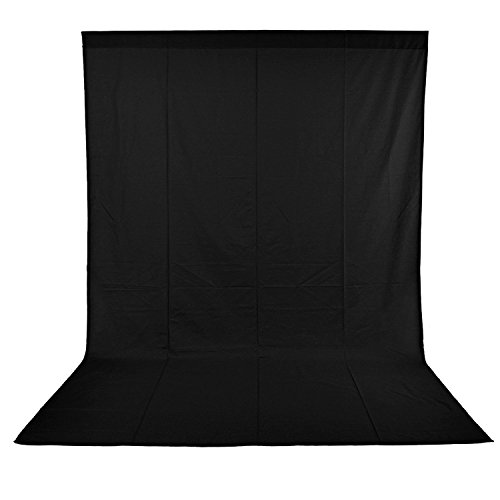 Product Cover Neewer 10 x 12FT / 3 x 3.6M PRO Photo Studio 100% Pure Muslin Collapsible Backdrop Background for Photography,Video and Televison (Background ONLY) - Black