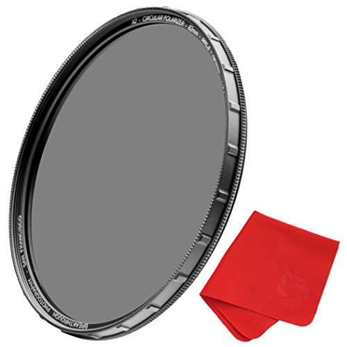 Product Cover 82mm X2 CPL Circular Polarizing Filter for Camera Lenses - AGC Optical Glass Polarizer Filter with Lens Cloth - MRC8 - Nanotec Coatings - Weather Sealed by Breakthrough Photography