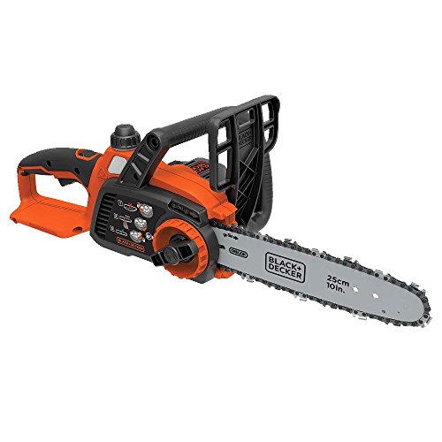 Product Cover BLACK+DECKER 20V MAX Cordless Chainsaw, 10-Inch, Tool Only (LCS1020B), black