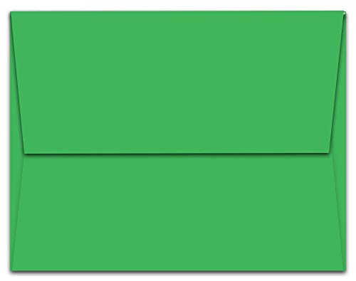 Product Cover Note Card Cafe A2 5.75 x 4.375 in Green Envelopes | 100 Pack | Sealable, Square Flap | Perfect for Invitations, Greeting Cards, Baby Showers, Weddings, Mailing, Crafts | Printable, Multipurpose