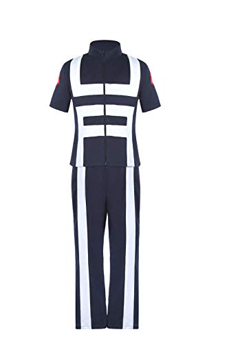 Product Cover ROLECOS My Hero Academia Cosplay Anime Costume Katsuki Bakugo Gym Uniform Outfit L Navy Blue
