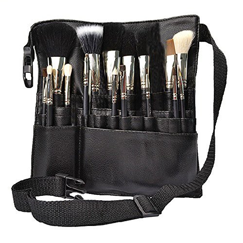 Product Cover Hotrose 22 Pockets Professional Cosmetic Makeup Brush Bag With Artist Belt Strap For Women