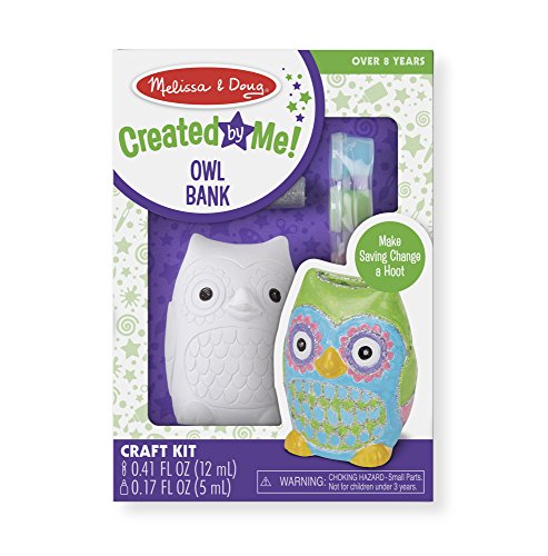 Product Cover Melissa & Doug Decorate-Your-Own Owl Bank Craft Kit (Great Gift for Girls and Boys - Best for 8, 9, 10, 11, 12 Year Olds and Up)