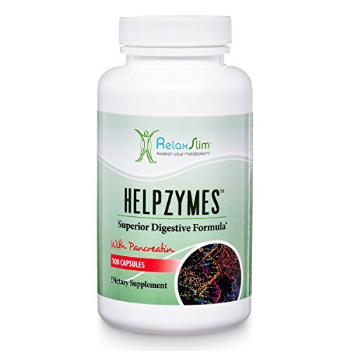 Product Cover RelaxSlim Superior Digestive Enzymes with HLC Acid and Pancreatin, Formulated by Award Winning Weight Loss and Metabolism Specialist- Powerful and Effective Formula for Ultra Digestion and Absorption