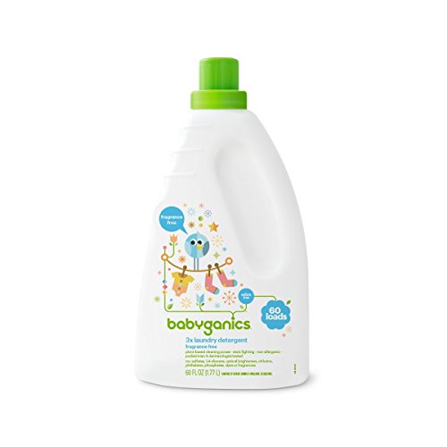 Product Cover Babyganics 3X Baby Laundry Detergent, Fragrance Free, 60 Fluid Ounce