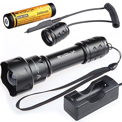 Product Cover Evolva Future Technology T20 IR 38mm Lens Infrared Light Night Vision Flashlight Torch (Torch+Battery+Charger+Pressure Switch)