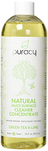 Product Cover Puracy Natural All Purpose Cleaner Concentrate (Makes 1 Gallon), Streak-Free, Green Tea & Lime, 473 mL