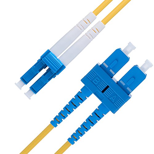 Product Cover LC to SC Fiber Patch Cable Single Mode Duplex - 2m (6ft) - 9/125 OS1 - Beyondtech PureOptics Series