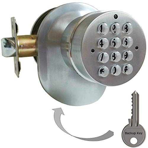 Product Cover SoHoMiLL Electronic Door Knob with Backup Mechanical Key (Spring Latch LOCK; Not Deadbolt; Not Phone Connected), single front keypad YL 99 B