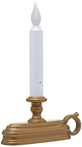 Product Cover Xodus FPC1525B Battery Operated LED Window Candle with Sensor, White / Golden