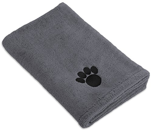 Product Cover DII Bone Dry Microfiber Dog Bath Towel with Embroidered Paw Print - 44x27.5