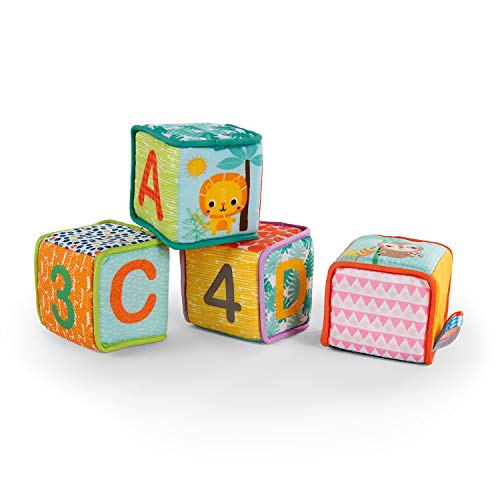 Product Cover Bright Starts Grab & Stack Soft Blocks Toy, Ages 3 months +
