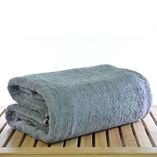 Product Cover Chakir Turkish Linen Turkish Cotton - Oversized (40-Inch-by-80-Inch) Bath Towel, Gray