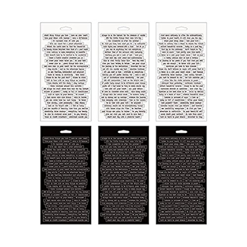 Product Cover Tim Holtz Idea-ology Small Talk Stickers, 8.25x4.25-Inch Sheet Size, 296-Sticker, Black/White, TH93193