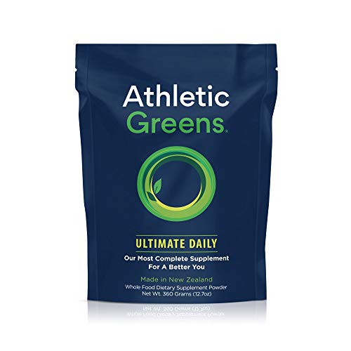Product Cover Athletic Greens Premium Green Superfood Cocktail - The Most Complete Whole Food Supplement On The Planet - 30 Serving Pouch