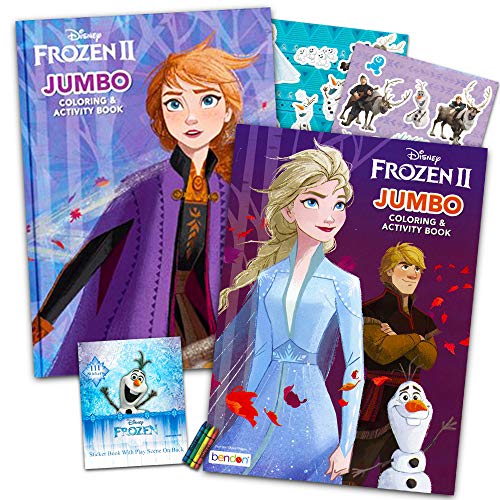 Product Cover Disney Frozen 2 Coloring Book Set With Over 100 Stickers (Bundle Includes 2 Frozen Coloring Books)