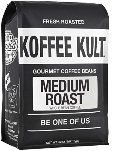 Product Cover Koffee Kult - Medium Roast Coffee Beans (2 lb Whole Bean) Highest Quality Delicious Coffee - Fresh Gourmet Aromatic Artisan Blend
