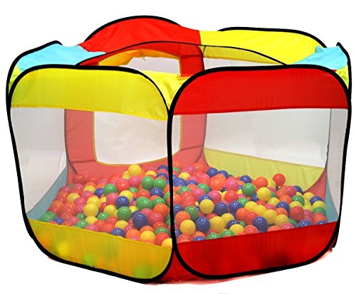 Product Cover Kiddey Ball Pit Play Tent for Kids - 6-Sided Ball Pit for Kids Toddlers and Baby - Fill with Plastic Balls (Balls Not Included) or Use As an Indoor / Outdoor Play Tent
